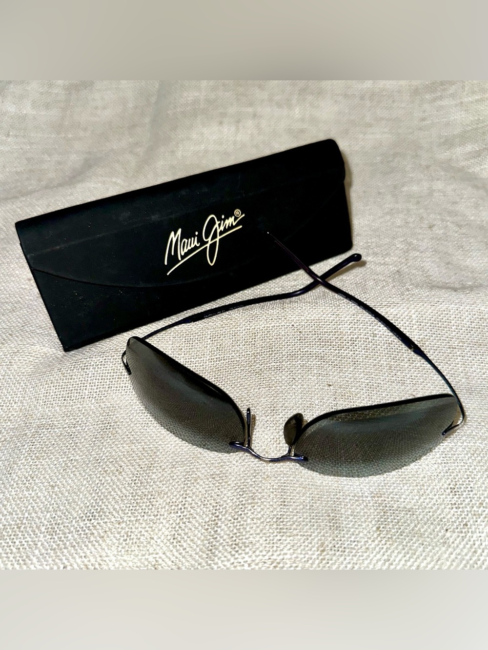 Maui Jim Honolua Bay Blue Polarized Rimless Sunglasses MJ-516-03